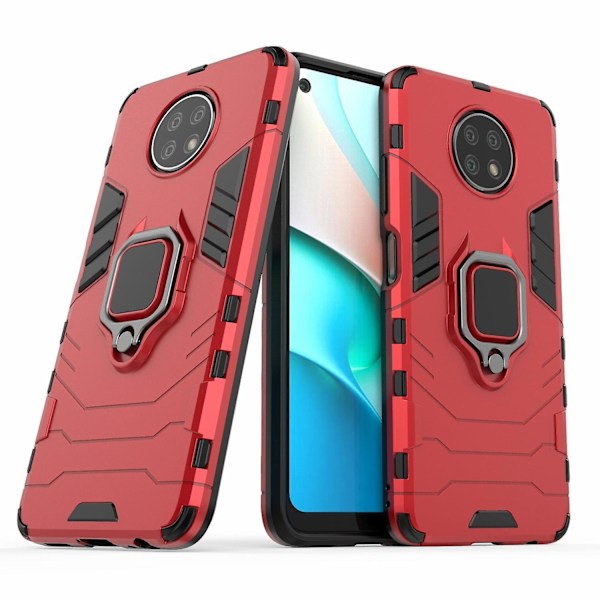 PC + TPU Hybrid Skal Fingerringholder Kickstand Etui til Xiaomi Redmi Note 9 5Gmi Note 9T 5G