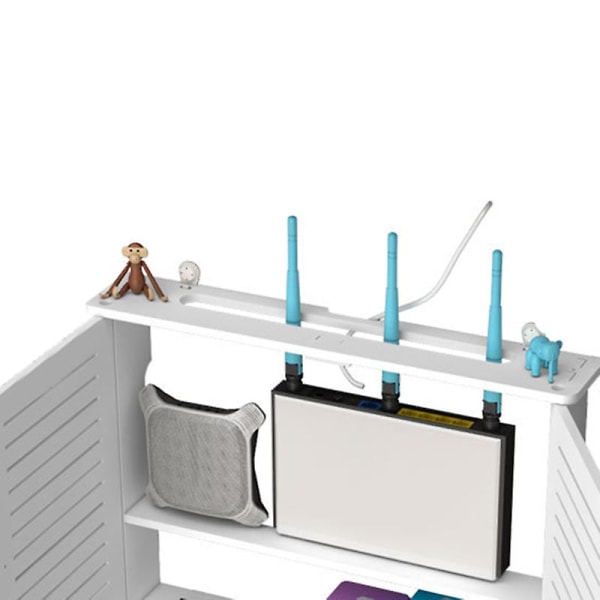 Langattoman Wi-Fi-reitittimen säilytyslaatikot puiset laatikkokaapelit  power plus johtoteline seinään ripustettava pistokelevy a184 | Fyndiq