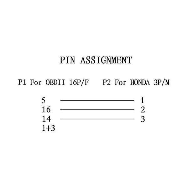 OBD2-kaapeli 3-napaiselle OBD1-sovittimelle OBD2 Obdii 3-napaisesta 16-napaiseen liittimeen Yhteensopiva diagnostiikkatyökalu
