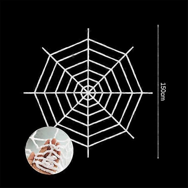 1Pcs Halloween Artificial Spider Web Plush Cosplay Ornaments White Spider Web for Diy Halloween Party Decorations Suppplies