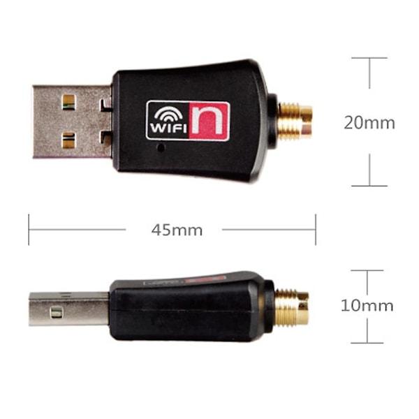 300M USB Wifi Dongle Trådlös Nätverk Wifi Adapter Antenn Nätverkskort