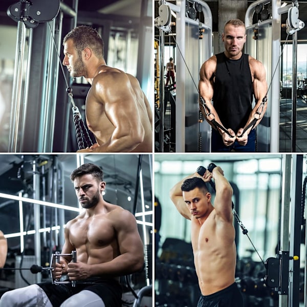 Gymdragare, vajerdragare, bodybuilding och fitness DIY-dragare, hemmagymtillbehör, fitness-trissa, kan användas för att träna muskler