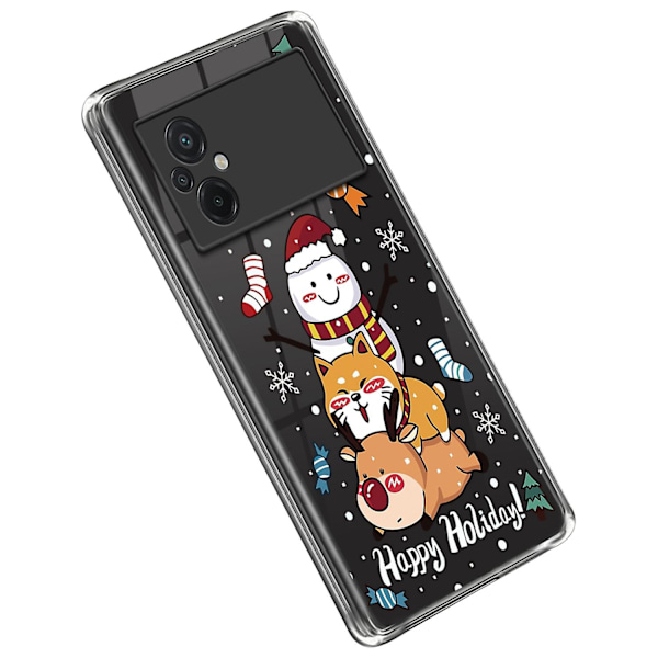 For Xiaomi Poco M5 4G Christmas TPU Cover Protection Slim Phone Case-Shiba Inu Snowman Deer