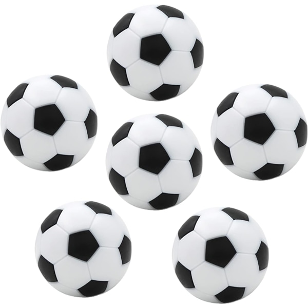 Table Football Football Replacement 32mm Mini Football Official Table Football Game in Black and White (6 Pieces)