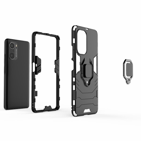 Kombination Finger Ring Holder KickCase til Xiaomi Redmi K40 Promi K40mi K40 Pro+/Mi 11i/Poco F3