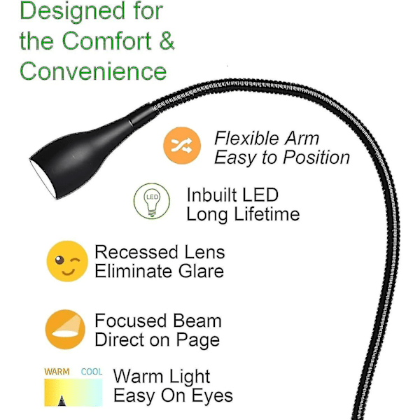 Dimbar sengelampe, minimalistisk LED-sengelampe med USB-lader