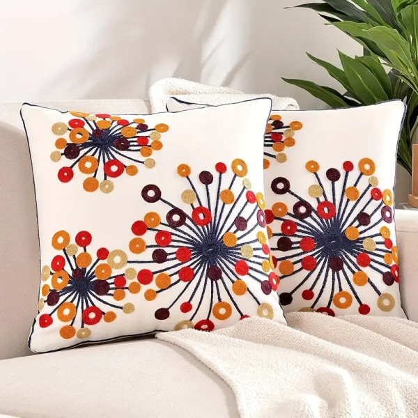 Set of 2 Decorative Throw Pillow Covers Pillowcase Soft Square Cushion Case Couch Sofa Bed Bedroom Living Room, 18x18 Inch