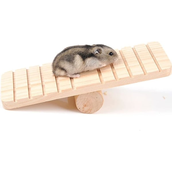 Swing Seesaw Toys for Pet Hamster Wooden Chew Climbing Pet Cage Accessories for Chinchilla Ferret Rodent Small Animals
