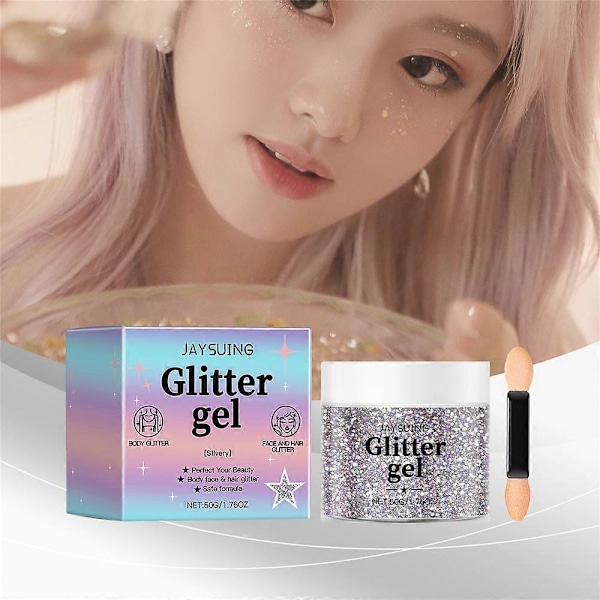 Glitter Gel Ljus Vit Hög Glans Gel Kropp Hög Glans Gel