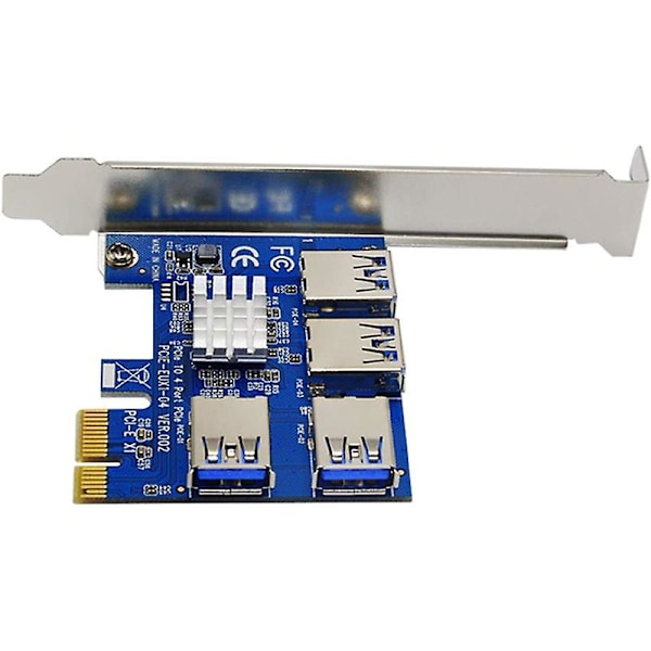 Pcie 1 4 Pci-Express 16X -paikkaan laajennus, ulkoinen 4 Pci-E Usb 3.0 -sovitin, sopii louhintaan