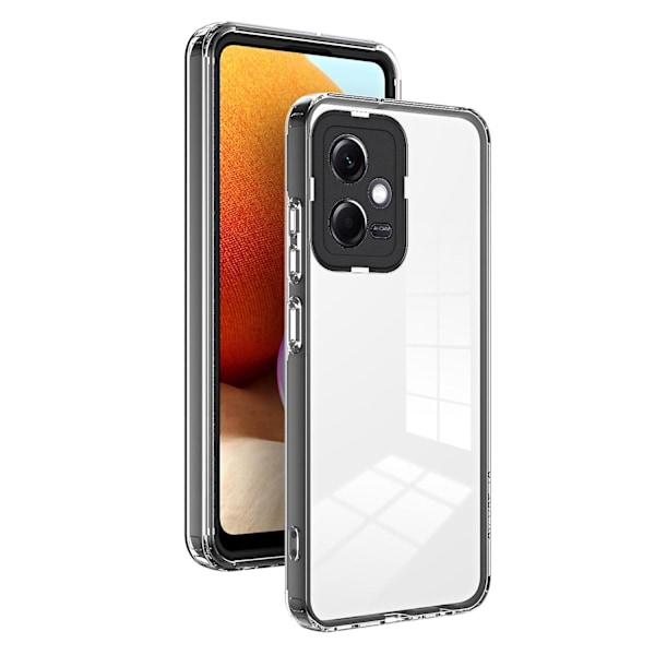 Til Xiaomi Redmi Note 12 5G (Global)/Poco X5 5G PC Telefonetui 3-i-1 Gennemsigtigt Cover med PC Kamera Fram