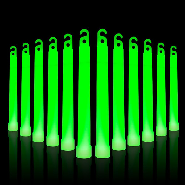 25 stk. Glow Sticks, LED Bryllups Glow Sticks, Fiber Optic Glow Sticks, Grøn 15,2 cm Glitter til Koncert Fødselsdagsfest Bryllup