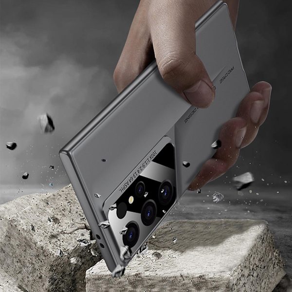För Samsung Galaxy S24 Ultra Skal, Ultra Tunnt Smalt Matt PC All-Inclusive Stötsäkert Skydd med Kameralinsskydd