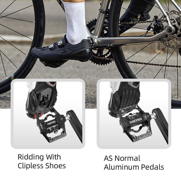 Sykkelpedaler Ultralette ikke-SPD-sykkelpedal Selvlåsende sykkelpedalplattform Sykkeltilbehør 1