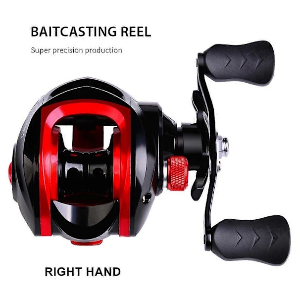 1x Baitcasting-kalastuskelan 3+1 BB Kevyt pyörä 10kg Max Drag Casting Reel