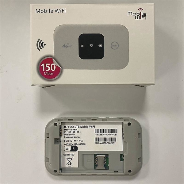 Mf800 4g versio kannettava Mifi tasku Wifi-korttireititin 150mbps