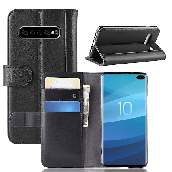 Genuine Split Leather Card Holder Stand Phone Cover for Samsung Galaxy S10 5G