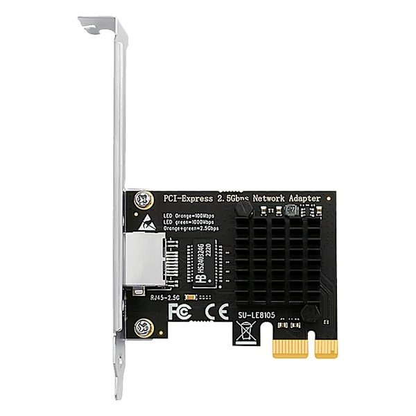 PCI Express nettverkskort RTL8125BG Chip 2.5G Gigabit Ethernet PCIE RJ45 porter nettverkskort for skrivebord