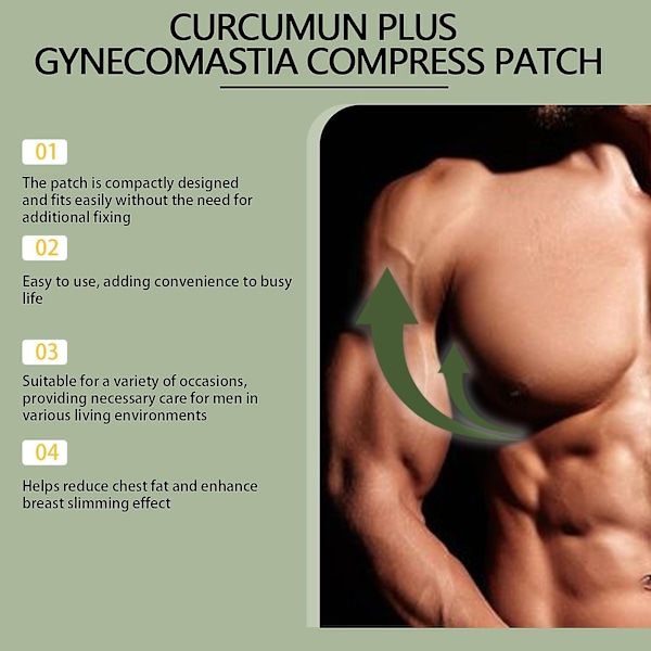 Gynecomastia kompresjonsplaster, Gynecomastia cellulitt smeltende plaster, Gynecomastia strammende ingefærplaster, Gynecomastia cellulitt plaster for menn