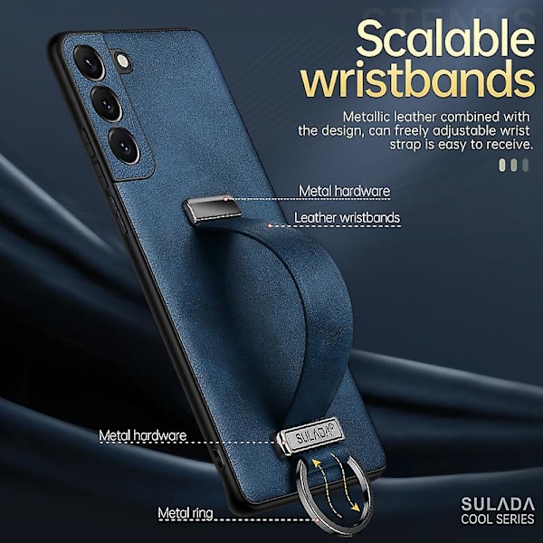 SULADA Fashion Series til Samsung Galaxy S24 Etui Stødsikkert Kickstand Telefoncover med Håndrem