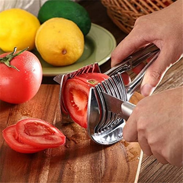 Keittiölaitteet Kätevät sipulipidikkeet peruna-tomaattileikkuri vihannesten hedelmäleikkuri Turvalliset ruoanlaittovälineet Tarvikkeet