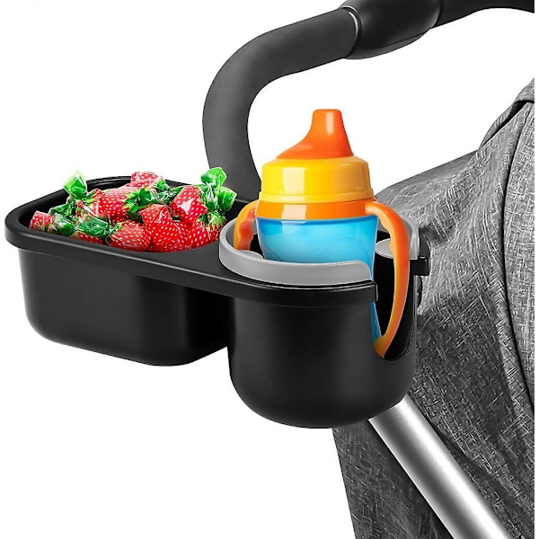 Stroller Snack Holder, Universal Stroller Accessories With Stroller Cup Holder And Stroller Tray To Hold Snack Cups