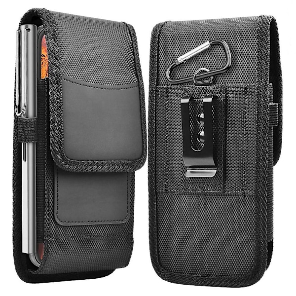 Nylon Phone Belt Clip Holster Carrying Pouch Card Holder Oxford Cloth Vertical Waist Phone Case Bag