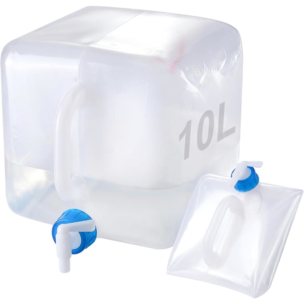 10L/20L kokoontaitettava vesisäiliö Jerry Can taitettava vesisäiliö hanalla, sisältää sulkuventtiilin ja kantokahvan, sopii retkeilyyn ja patikointiin