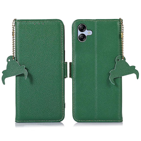 For Samsung Galaxy F14 5G Phone Wallet Case RFID Blocking Genuine Cow Leather Stand Cover