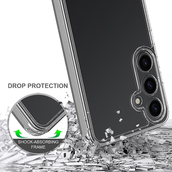 For Samsung Galaxy M55 5G Cover Hybrid TPU+Akryl Transparent Beskyttende Bagcover