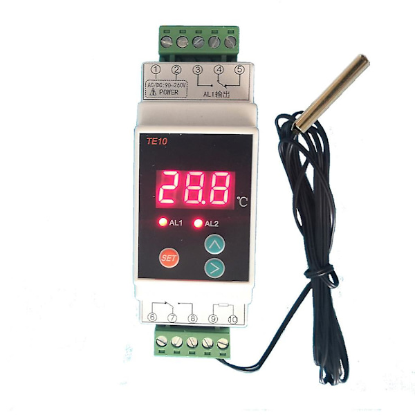 Digital Temperature Controller Rail Thermostat Adjustable Temp Instrument