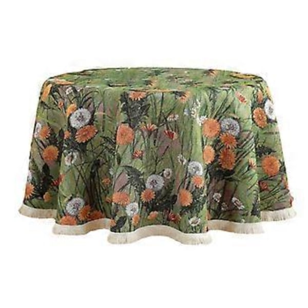Mångsidig Duk Mjukt Tyg Bordsdukar Sommar Blommig Bordsöverdrag 100cm/150cm/120cm Storlek Köksbordsöverdrag Grön Green 150cm