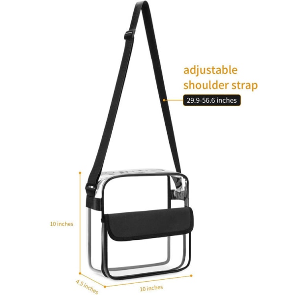 Women/men Pvc Clear Small Square Bag Ladies Transparent Waterproo