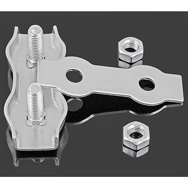 12 stk M2 Duplex Rustfritt Stål Klemmer Taukobling Rustfritt Stål Wire Tau Klemme
