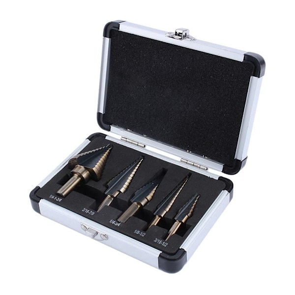 5PCS Cobalt HSS Titanium Legering Store Bor Sæt Konisk Hul M