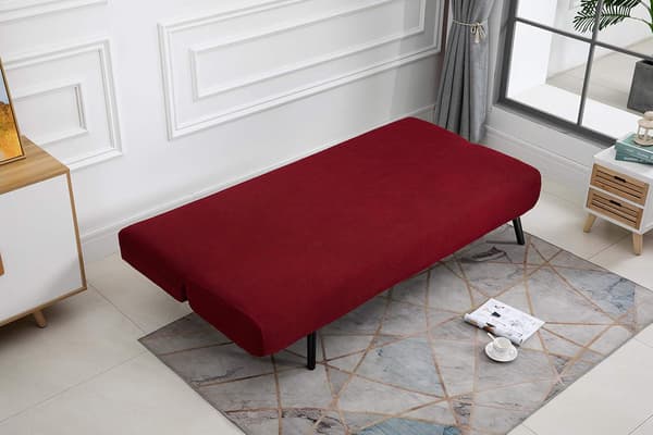 Armløst Sofatrekk, Sammenleggbar Sovesofa Stretch Sofatrekk 3-seters P