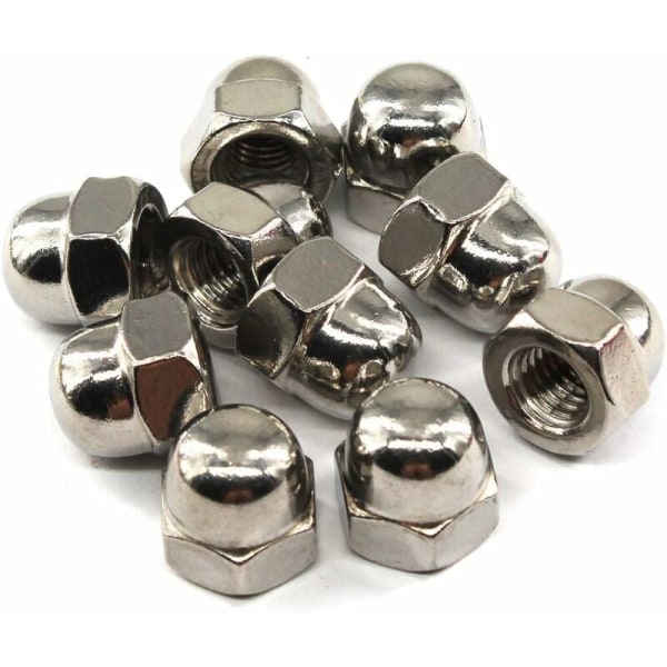 M16 Acorn Cap Nut Hex Nut Set 304 Rustfrit Stål (10 stk.)