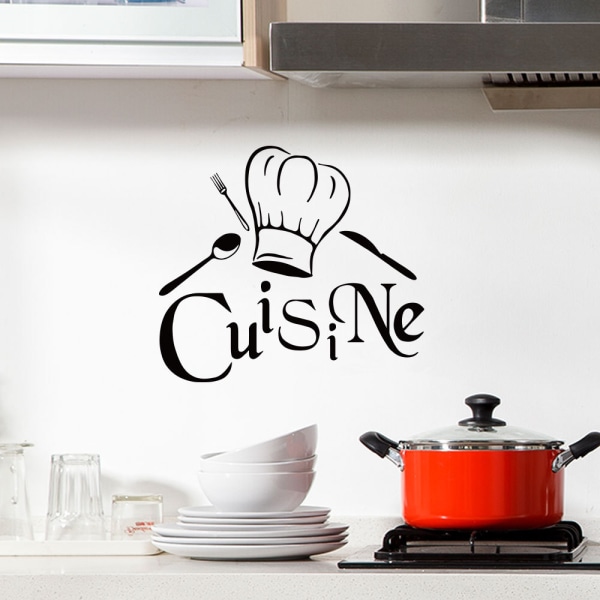 Köksdekoration Väggklistermärken Fransk kocks köksklistermärke V