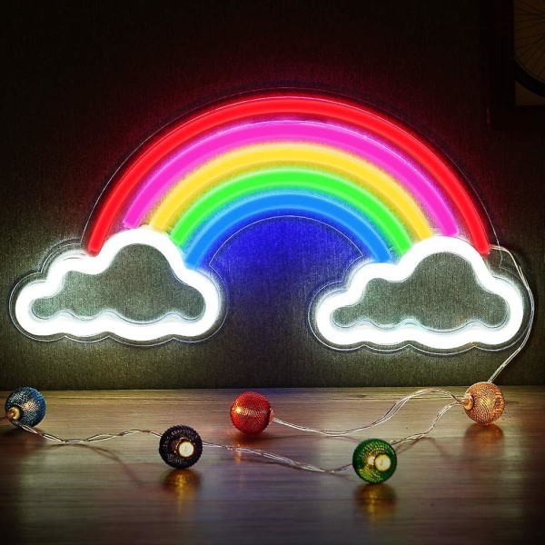 Regnbue Neon Lys Festival Kunst Neon Skilt Led Vegg Nattlys D