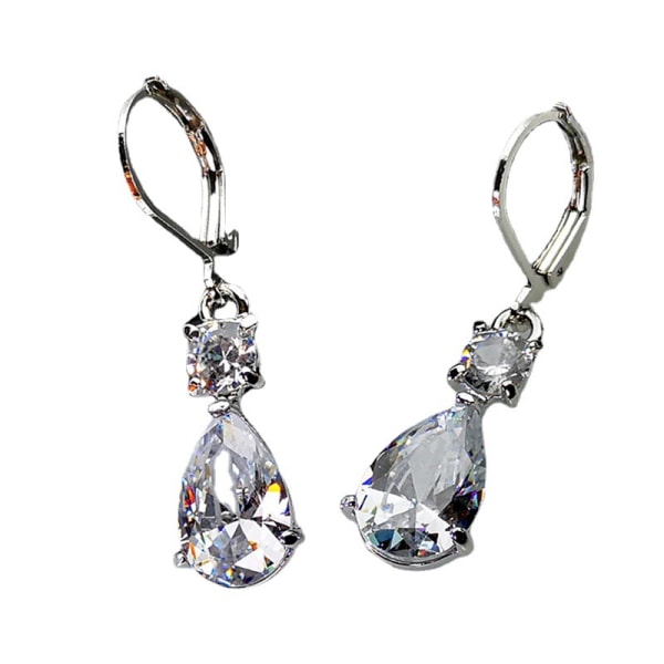 Fashion Charm Temperament Drop-shaped Zircon Earrings Korean Vers