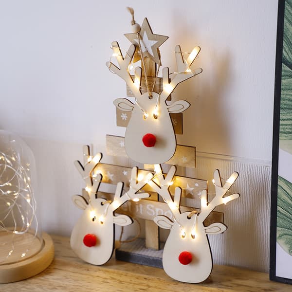 Messingtråd julelys, juletre vindudekorasjon, ho