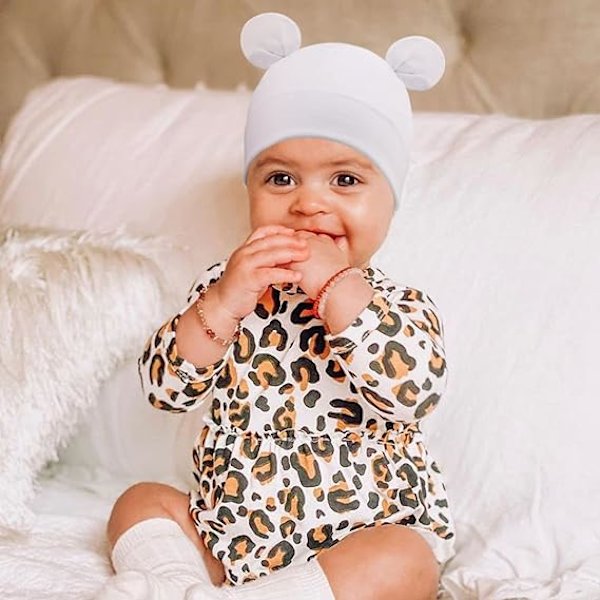 4 st babyhattar nyfödda småbarn mjuka söta stickade mössor för babypojkar småbarnsmössor