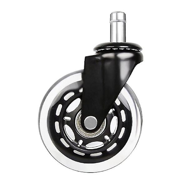 2,5 tommer/3 tommer PU Universal Hjul C-klips Rullelager Svart Sterk Bæreevne Transparent Hjul Kontorstol Stille Hjul Salg