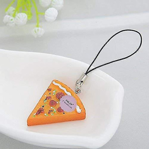 Pizza Vedhæng Nøglering Spænde Pung Taske Charm Nøgle Smykker Ornamenter (7 Stykker)