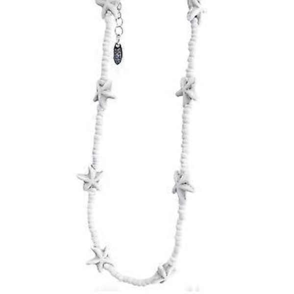 Helmillinen kaulaketju rantatyylinen meritähtikoru helminauha kaulakoru naisille tytöille muotikorut asuste lahja OffWhite Beads