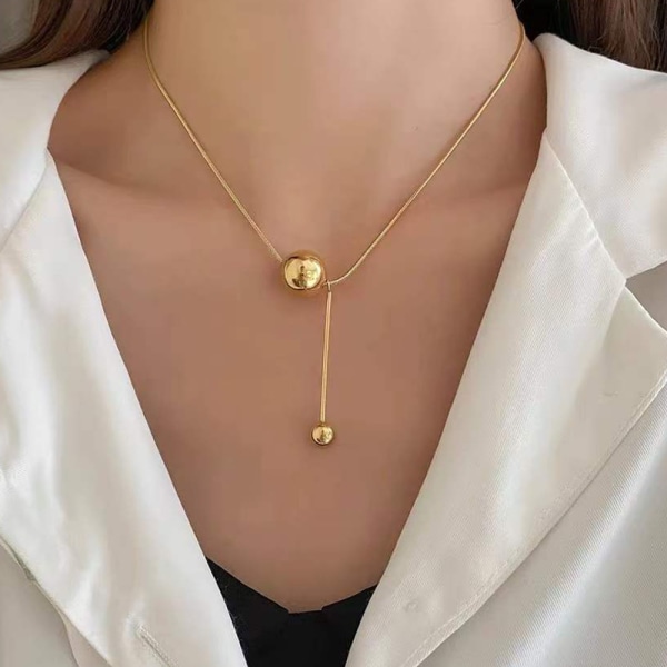 Shape Ball Pendant Choker Necklace for Women Wedding Jewelry