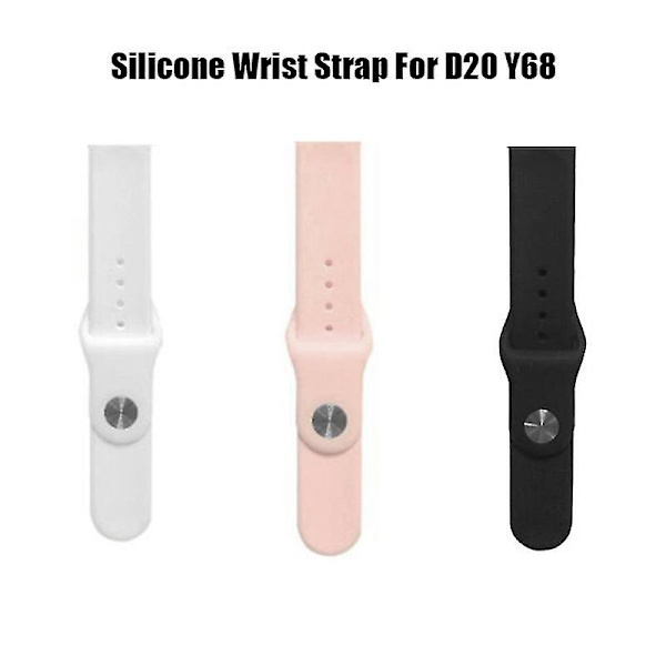 Silikone udskiftningsrem til D20 Y68 Smart Armbånd Blød Tpu Vandtæt Håndledsrem