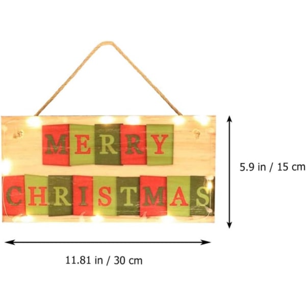 Utendørs ornament God jul Hengende trevegg skilt Dekor