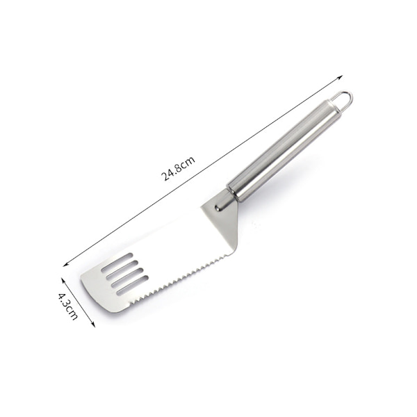2 st Rostfritt Stål Japansk Stekspade, Ätspade, Stekspade för Biff, Stekt Ägg, Pannkakspade, Tårtspade, Teppanyakispade