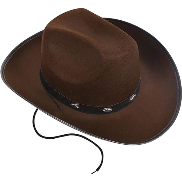 Cowboyhat med lynlås, cowboyhat til mænd og kvinder, filt cowboy